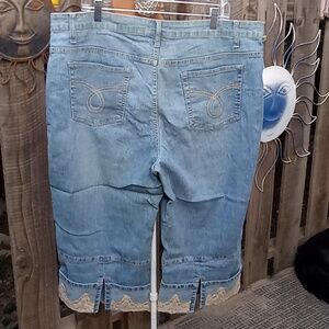 Woman.'s Faded glory, shortplants blue. Size 22W. Good stretch.